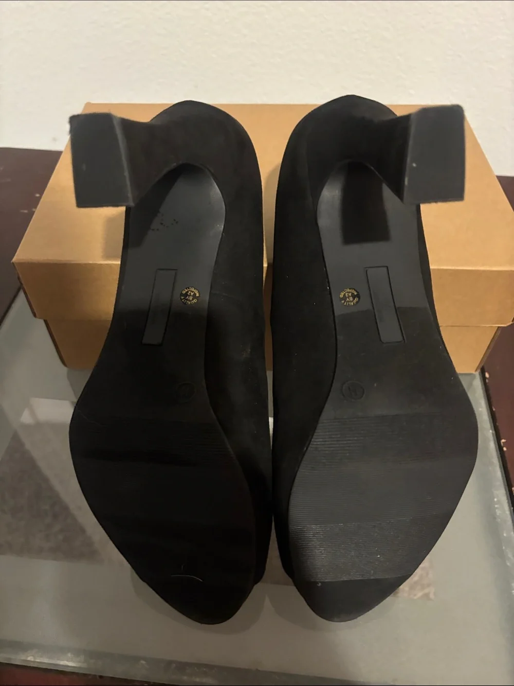 Worthington Black Peep-Toe Heels